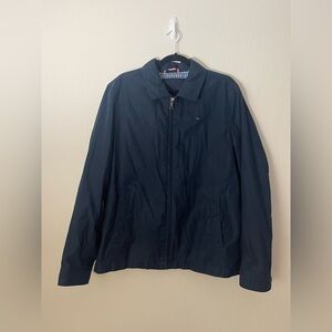 Tommy Hilfiger Navy Blue Jacket with Embroidered Logo